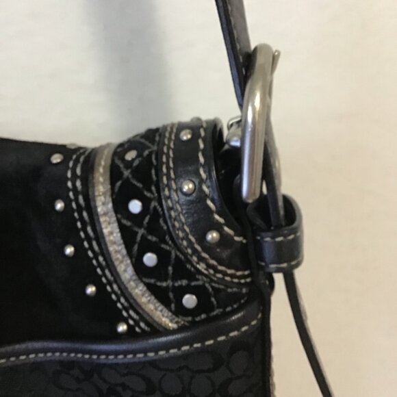 Coach Soho Signature Black Crossbody Shoulder Bag - Picture 8 of 14